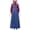 Blue, variant on Fox Maid Marian Dress with Head Pieces Outfits Blue Long Dress Vixen Dress for Women