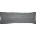 thumbnail image 2 of VHC Brands Waffle Weave Dark Gray Body Pillow Cover 20x54, Decorative Throw Pillow Cover/Sham, Boho Farmhouse Bedroom Decor, 2 of 3