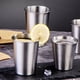 thumbnail image 4 of Naiovety Taza de café Taza de té de agua de metal Contenedor de bebidas Soporte apilable a prueba de herrumbre Adultos Camping Senderismo Oficina Plata Type3 NO3 Naiovety HA010590-03, 4 of 6