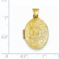 thumbnail image 3 of Designer 14K Yellow Gold Scrolled Floral Locket (Length=30) (Width=21) Made In China -Jewelry By Sweet Pea Creations, 3 of 3