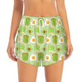 thumbnail image 2 of Daiia Avocado And Toast Pattern Women's 2 in 1 Running Shorts - Lightweight Athletic Workout Gym Yoga Shorts Liner with Phone Pockets-Medium, 2 of 7