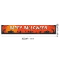 thumbnail image 2 of Halloween Happy Halloween Banner, Assorted Long Porch Wall Sign, Outdoor Front Porch Entryway Party Decor 118 x 19.69 in, 2 of 5