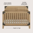 thumbnail image 5 of Child Craft Lucas 4-in-1 Convertible Crib, Farmhouse Shiplap Design, 3 Mattress Heights, Nutmeg, 5 of 8
