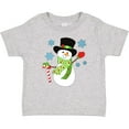 thumbnail image 3 of Inktastic Christmas Snowman in Top Hat with Candy Cane Boys or Girls Baby T-Shirt, 3 of 5