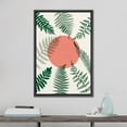 thumbnail image 2 of PixonSign Framed Canvas Print Wall Art Mid-Century Green Floral Forest Plant Red Circle Abstract Shapes Illustrations Modern Art Decorative Minimal for Living Room, Bedroom, Office - 16"x24" Black, 2 of 5