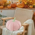 thumbnail image 6 of Pumpkin Pillow 40cm - Soft Flock Stuffed Toy Cushion for Holiday Decor, Adorable Fall & Halloween Decoration, Decorative Throw Pillow, Pink Color, Great Gift for Home, 1 Piece, 6 of 6