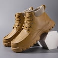 thumbnail image 3 of GLYGML Leather Mid-Top Work Boots - Non-Slip Durable Outdoor Boots Product Title, 3 of 6