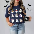 thumbnail image 2 of T-Shirt de Lecture Mignon pour Dames d'Halloween, Manches Courtes, Décontracté, Intéressant, Généreux, 2 of 5
