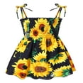 thumbnail image 1 of Bébés Filles Glisser Robe Bretelles Sans Manches Floral Élastique Robe Soleil Été, 1 of 6