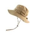 thumbnail image 3 of Quick Dry Safari Sun Hat Breathable Bucket Hat With Adjustable Chin Strap Uv Protection Travel Hat For Fishing Hiking Beach(Khaki-58Cm), 3 of 3