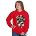 thumbnail image 3 of Live Fast Eagle Skull Dice Tattoo Unisex Plus Fleece Graphic Sweatshirt Brisco Brands 2X, 3 of 5