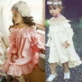 thumbnail image 4 of Kids Baby Girls Off Shoulder Dress Princess Party Pageant Dresses Sundress, 4 of 4