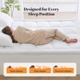 thumbnail image 5 of Sonive Ultra Thick Mattress Topper King, Pillow-Top Box Quilted Pad with Premium 1000gsm Alternative Filling, White, 5 of 11