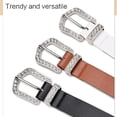 thumbnail image 3 of Yokua Elegant PU Belt Women Waistband Casual Rhinestone Waist Belt for Dress Shorts, 3 of 21