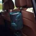 thumbnail image 5 of Wukai Ice blue light spot jellyfish Print Car Trash Can - Easy to Clean Hanging Garbage Bin - Removable Liner - Leak-Car Garbage Can - Waterproof Trash Can for Car and SUV, 5 of 7