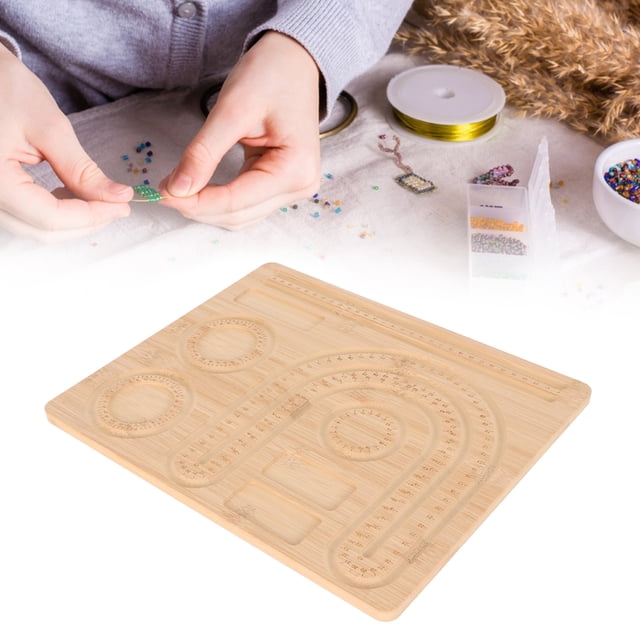 Beading Board, Various Slots Dual Scales Bracelet Measurement Board Durable High Accuracy Bamboom For Necklace