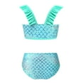 thumbnail image 2 of YONGHS Girls 2 Piece Bikini Swimsuit Mermaid Sleeveless Straps Crop Tops and Briefs Bathing Suit Green 8, 2 of 6