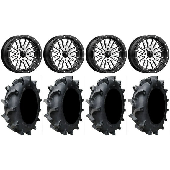 MSA Brute Beadlock 18" UTV Wheels 35" Interforce 628 Tires Kawasaki Teryx Mule