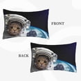 thumbnail image 4 of Balery Cat Astronaut Pillow Covers,Bed Pilowcases,Reversible Plush Throw Pillow Covers End Pillow Encasement,Pillow Case -, 4 of 9