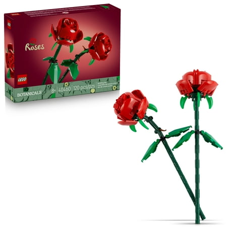 LEGO Roses - Building Toy for Kids, Girls & Boys, Ages 8+ - Artificial, Fake Roses for Home Decor & Display - Creative Birthday Gift for Plant & Flower Lovers - 40460