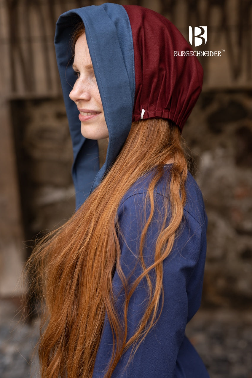 Burgschneider - Bonnet Dagmar Bordeaux/Woad Blue (size: Standard )
