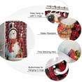 thumbnail image 5 of Snowman Christmas Red Shower Curtain for Bathroom, Cute Snowman Holding Candle Farmhouse Decor Xmas Shower Curtain, 72x72 Inch Buffalo Plaid Waterproof Fabric Bath Decor Shower Curtain with Hooks, 5 of 6
