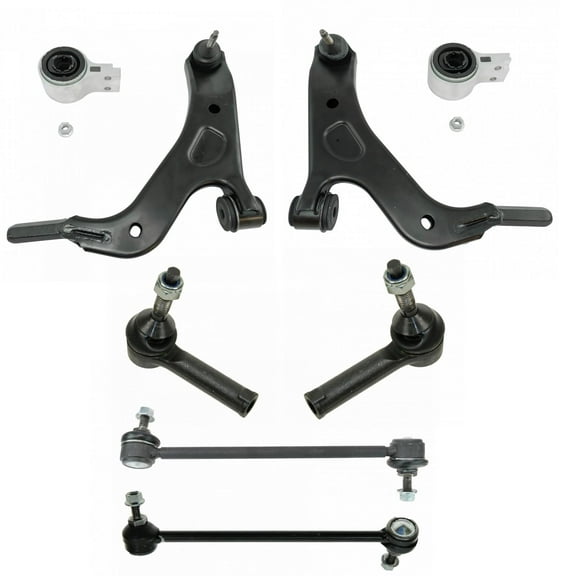 6 Piece Steering & Suspension Kit Outer Tie Rods Control Arms Sway Bar End Links PSA64561 Fits select: 2008-2009 FORD TAURUS, 2008-2009 MERCURY SABLE