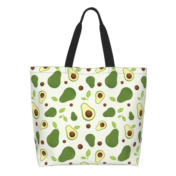 Disketp Green Avocado Bolsa Tote Estampada para Mujer, Bolso de Hombro y de Mano para Compras y Viajes