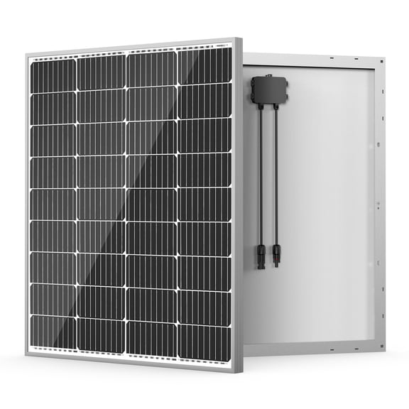 TSP 100W 12 Volt Solar Panel, IP68 Waterproof, 25% High-Efficiency, Pre-drilled Holes Design, Ideal for RV, Marine, Off-Grid System