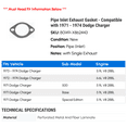 thumbnail image 2 of Line Inlet Exhaust Gasket - Compatible with 1971 - 1974 Dodge Charger 1972 1973, 2 of 2