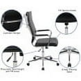 thumbnail image 6 of Flash Furniture Hansel Leather Soft High Back Swivel Office Desk Chair, Black, 6 of 15