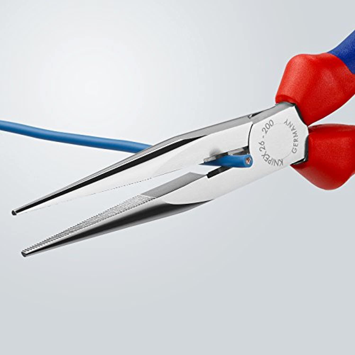 knipex snipe nose side cutting pliers (stork beak pliers) (200 mm) 26 15 200
