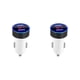 thumbnail image 1 of Sidaley de pantalla de dígitos para teléfono móvil de coche, medidor de voltaje, adaptador de carga USB portátil para accesorios Blanco negro 2piezas, 1 of 6