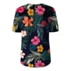 thumbnail image 5 of Tops con estampado de flores de manga corta con cuello redondo para mujer Pompotops  hkajfhjk463031, 5 of 5