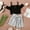 Black, variant on PatPat Kid Girl 2 Pieces Outfits Color Block Short Sleeve T-Shirt and Athletic Shorts Summer Set Sizes 5-12