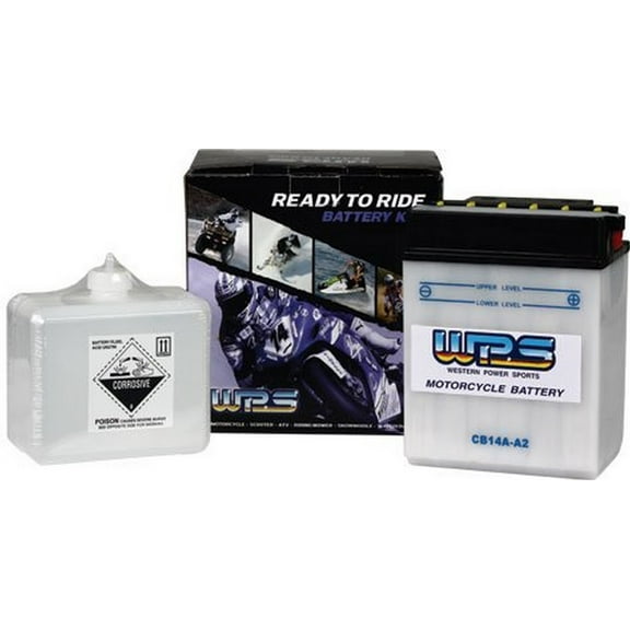 WPS - Western Power Sports  CB12C-A; 12V Heavy Duty Battery W / Acid Cb12C-A