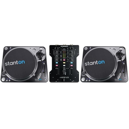 (2) Stanton T.92 M2 USB DJ Turntables+300 Cartridge+Allen & Heath XONE:23