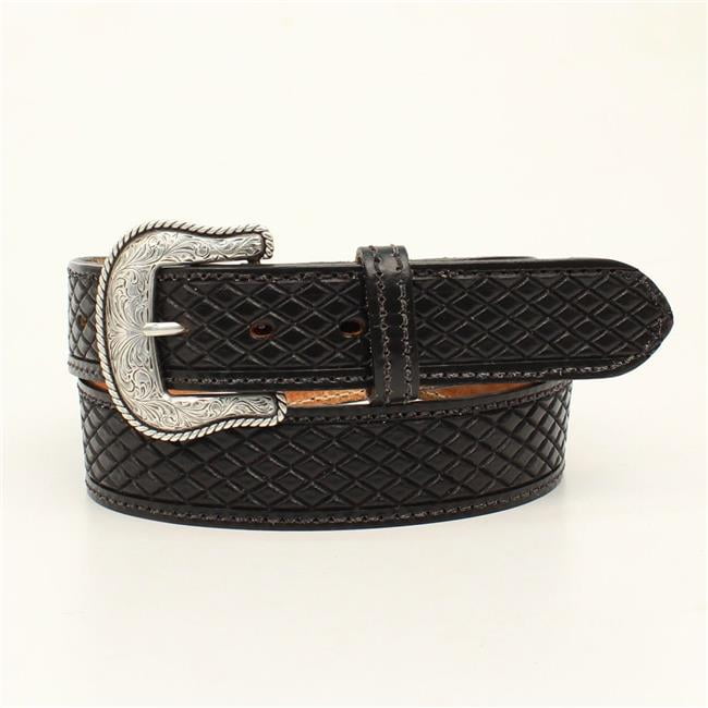 Nocona Western Mens Belt Leather /"Huntsville/" Made in USA Natural N2300348