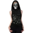 thumbnail image 1 of Sylvamorning T-Shirt Femme Imprimé Squelette Sans Manches à Capuche avec Masque, 1 of 9