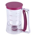 thumbnail image 3 of Batter Dispenser, Pancake Batter Dispenser 900mL Clean Transparent + Purple Safe  For Waffle For, 3 of 8