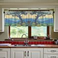 thumbnail image 3 of Yayeee Kitchen Curtains Tier Set of 2 Light Filtering 57"x24" Over Sink Window Panels, Retro Mountain, 3 of 7