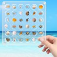 thumbnail image 3 of Seashell Display Box Magnetic Seashell Storage Case Clear Acrylic Seashell Organizers 36 Grids/64 Grids/100 Grids Portable Seashell Container for Small Stone Diamond Crystal 12x12cm, 3 of 10
