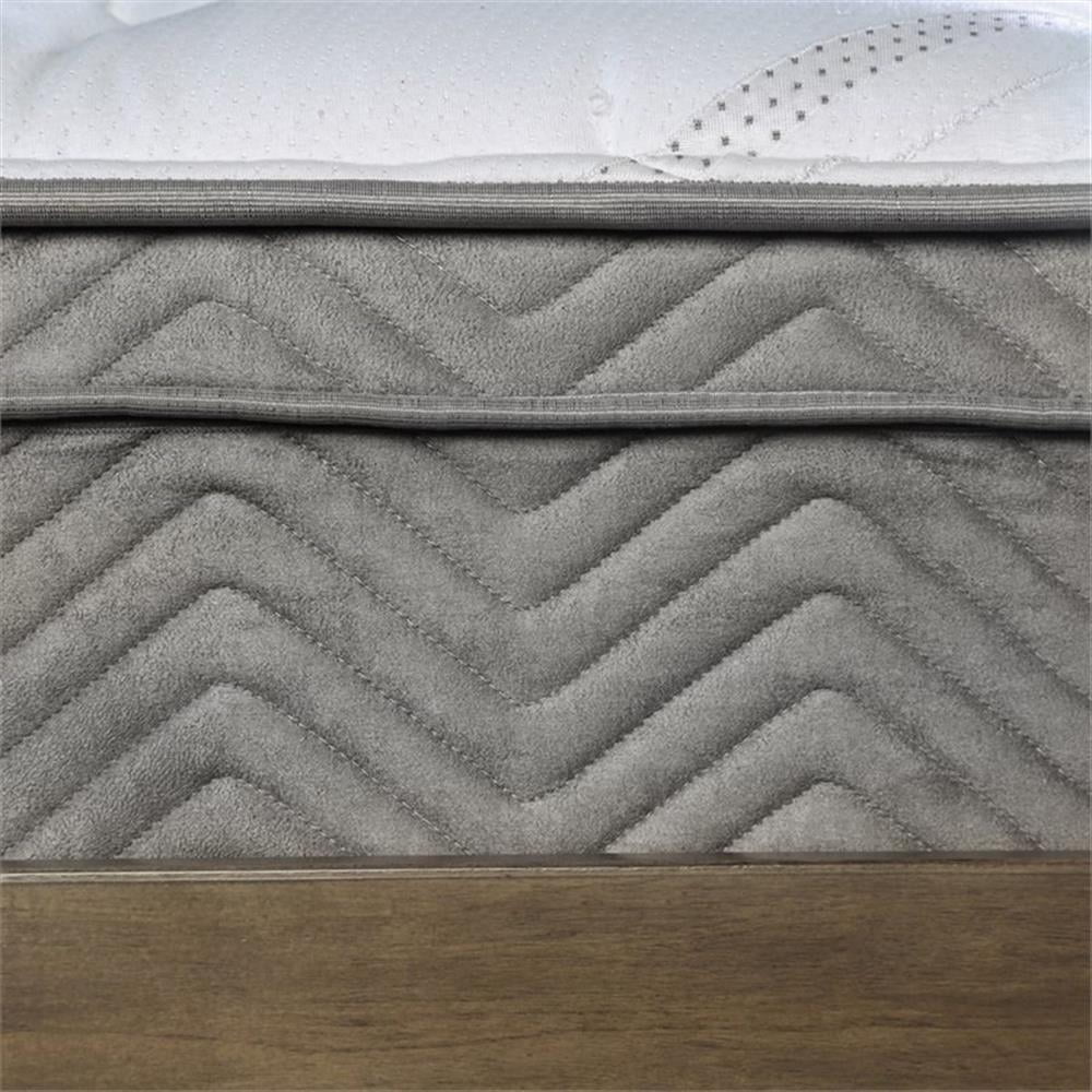 Bowery Hill Contemporary Fabric Edge Cal King Pocket Coil Mattress in White