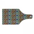 thumbnail image 1 of Geometric Cutting Board, Graffiti Maze Grunge Puzzle Vintage Fashion Feminine Wild Modern, Decorative Tempered Glass Cutting and Serving Board, Wine Bottle Shape, Multicolor, by Ambesonne, 1 of 1