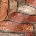 thumbnail image 6 of Brick And Stone Textured Wallpaper, Brwon Embossed Wallcovering Roll: 41.7”W x 614”H- 177.80 sq ft, 6 of 6