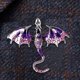 thumbnail image 1 of Broche de dragón volador, Pin de solapa de animal con diamantes de imitación, exquisito para traje y abrigo, 1 of 8