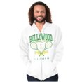 thumbnail image 4 of Retro Hollywood Tennis Club Poster Zip Up Hoodie Men's Women's Brisco Brands S, 4 of 6