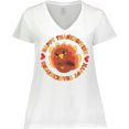 thumbnail image 3 of Inktastic Happy Thanksgiving with Cute Turkey Women's Plus Size V-Neck T-Shirt, 3 of 5