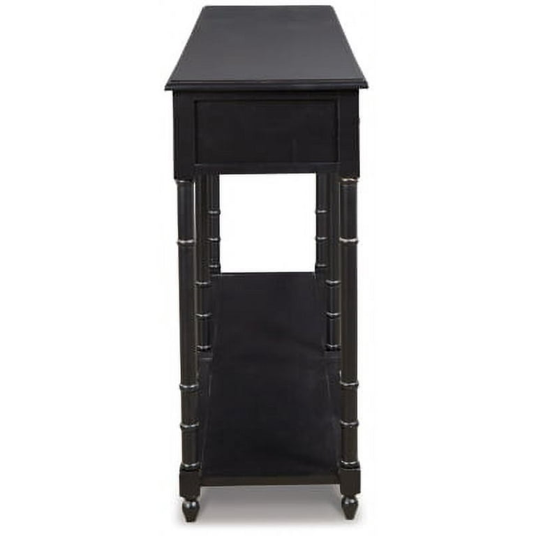 Signature Design by Ashley Eirdale Vintage Casual 4 Drawer Console Sofa Table, Black