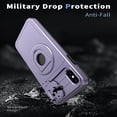 thumbnail image 2 of AUshell for iPhone Xs Max Case, Slide Camera Window Compatible wth MagSafe Rotating Kickstand Ring Silicone Military-grade Drop Resistant for iPhone Xs Max Magnetic Shockproof Shell, Purple, 2 of 6